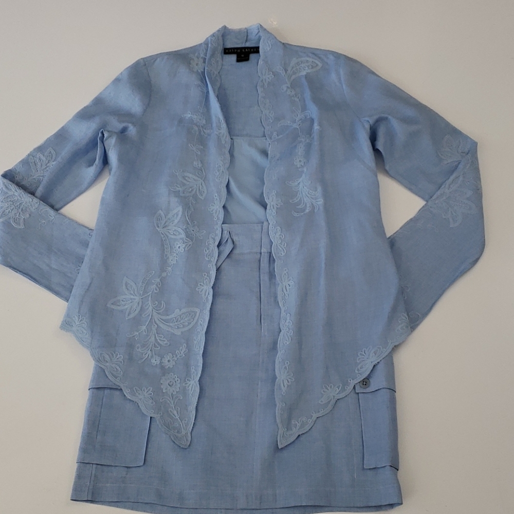 Ralph Lauren 3 piece blouse skirt